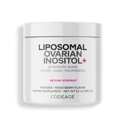 Codeage Liposomal Ovarian Inositol Powder, Myo & D-Chiro-Inositol, Folate, Coenzyme Q10, 5.2 oz