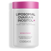 Codeage Liposomal Ovarian Inositol + Supplement, Folate & Coenzyme Q10, Hormonal Balance, 120 ct