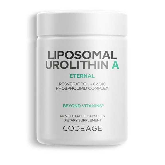 Codeage Liposomal Urolithin A, Resveratrol & Coenzyme Q10, Betaine Anhydrous, CoQ10 Capsules, 60 ct