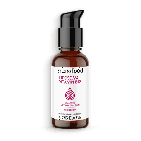 Codeage Nanofood Liposomal Vitamin B12 Liquid Supplement, Vegan Methylcobalamin B12 Vitamin Drops, 2 fl oz