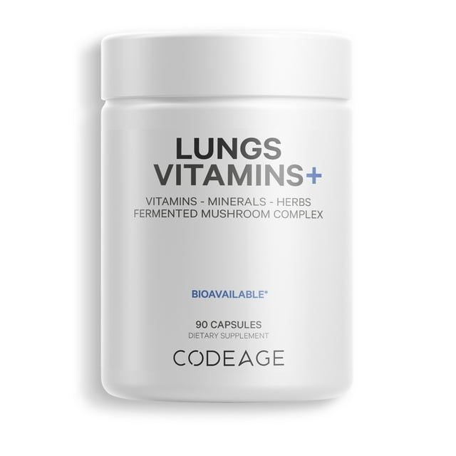Codeage Lungs Vitamins, Milk Thistle, Zinc, Magnesium, Ginger