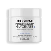 Codeage Magnesium Glycinate Powder, Unflavored Bisglycinate Magnesium Chelated Mineral Non-GMO, 3 oz