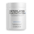 thumbnail image 1 of Codeage Methylated Multivitamin Supplement - B-Vitamin, Vitamins A, C, D, E, K2, B12 Methylcobalamin - L-Methylfolate - Magnesium, CoQ10, DIM, Probiotics, Benfotiamine, Lithium, Calcium - 90 Capsules, 1 of 14