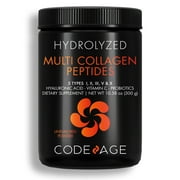 Codeage Multi Collagen Peptides + Probiotics Black Edition, Vitamin C, Hyaluronic Acid, 10.58 oz