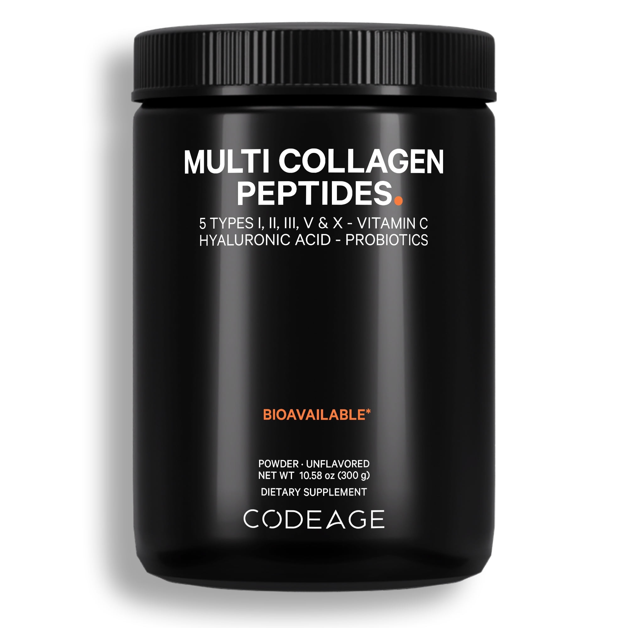 Codeage Multi Collagen Peptides Powder Supplement + Probiotics, Vitamin ...