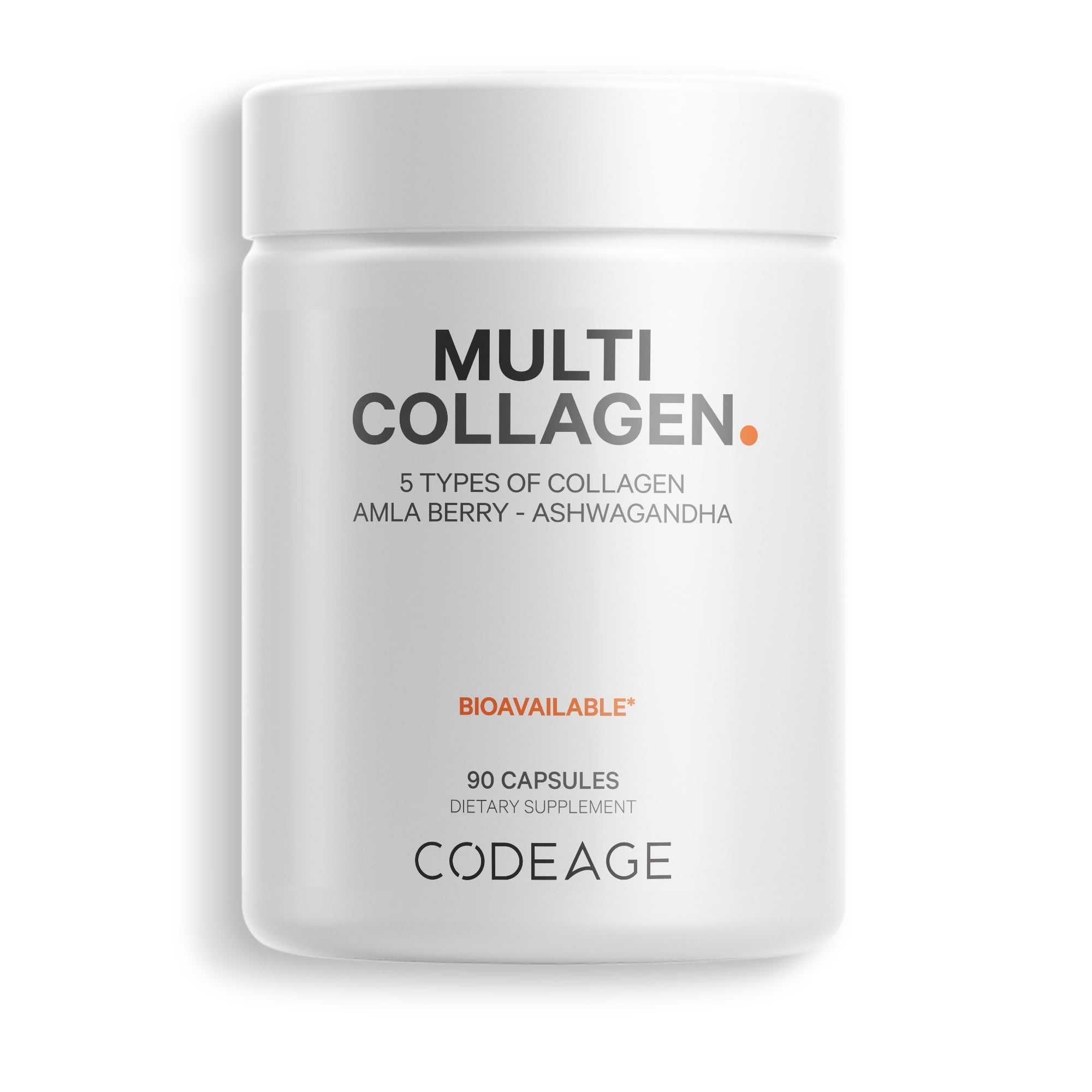 Codeage Multi Collagen Protein Capsules, Type I, II, III, V, X, Bone ...