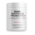 thumbnail interactive-video image 1 of Codeage Raw Women’s Probiotic+ Supplement - 34 Probiotic Strains, 100 Billion CFUs, Digestive Enzymes, Prebiotic Blend, DIM, Pycnogenol Herbal Extracts, Phytonutrients - Non-GMO - 30 Capsules, 1 of 16
