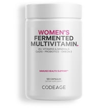 Codeage Women's Fermented Multivitamin, 25+ Daily Vitamins, Vegan & Organic Whole Foods, Probiotics, 120 ct