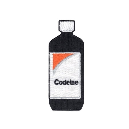 Codeine Bottle Emoji Iron On Embroidered Patch