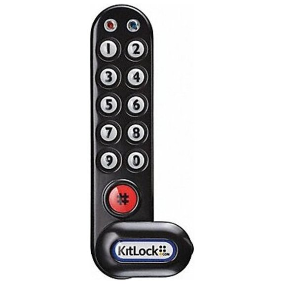 Codelocks Electronic Lock,Non-Handed,Keypad KL1006KIT-BLK