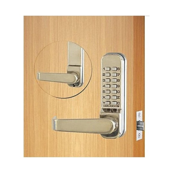 Codelocks Mechanical Lockset,Stainless Steel,Lever CL410-SS