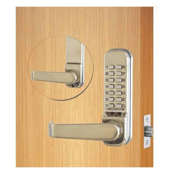 Codelocks Mechanical Lockset,Stainless Steel,Lever CL410-SS