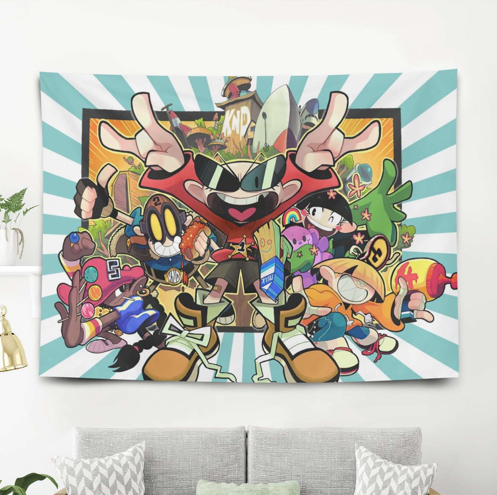 Codename Kids Next Door Tapestry Gift Wall Hanging Backdrop for Room ...
