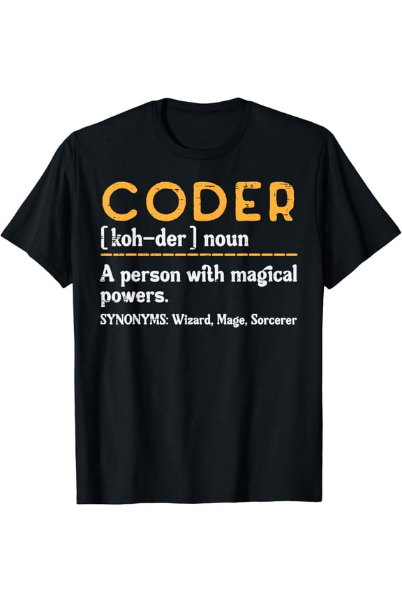 Coder Definiton IT Programmer Software Developer Men Women T-Shirt