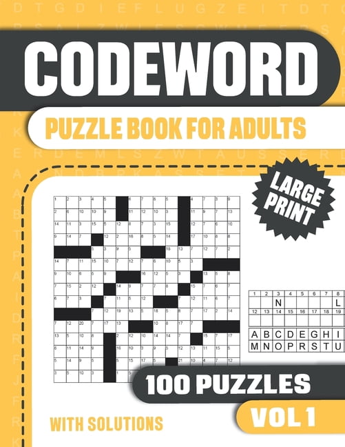 Codeword Puzzle Book for Adults : 100 Large Print Code Puzzles for ...