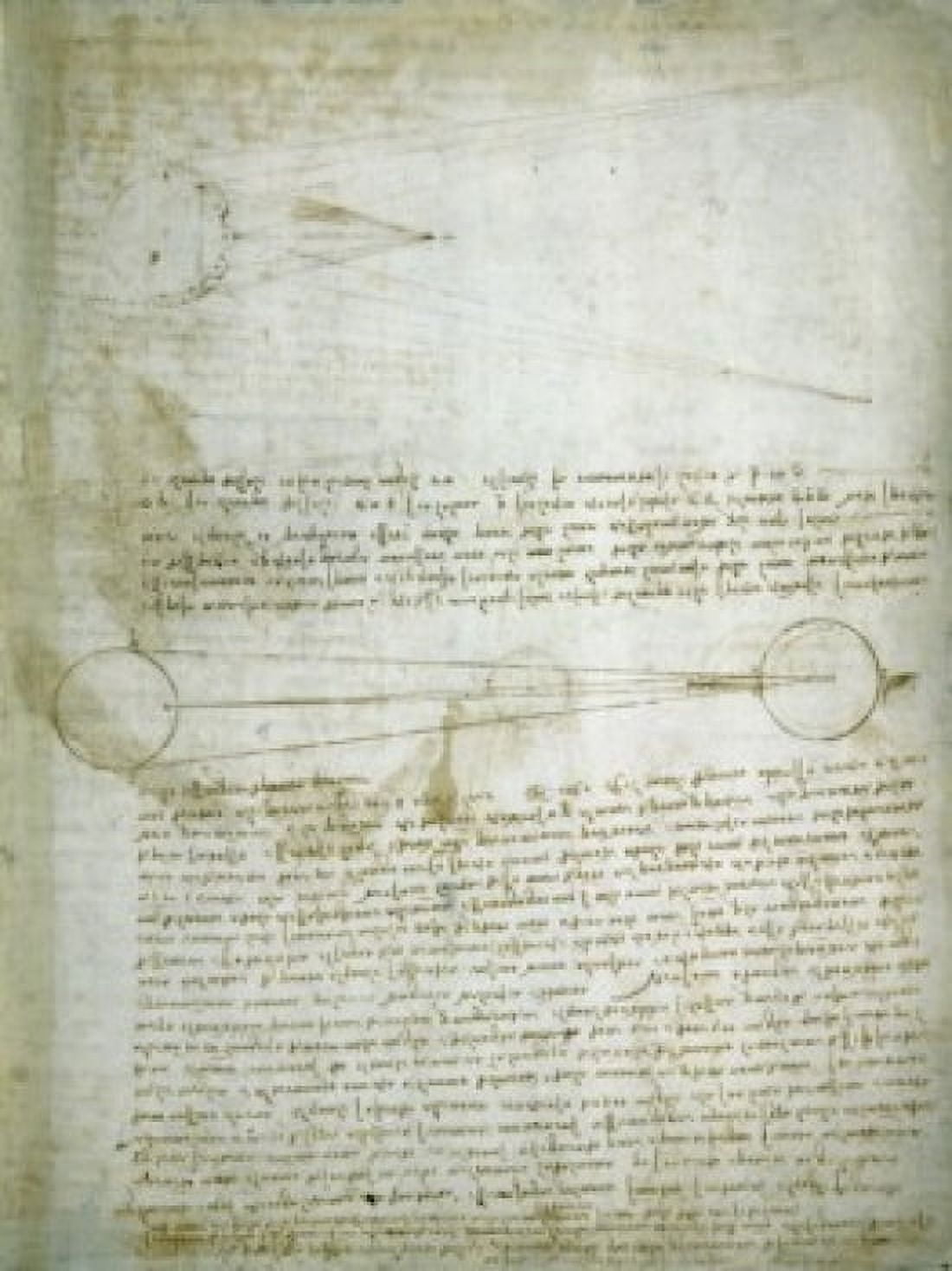 Codex Leicester The Changing Earth Leonardo da Vinci (1452-1519Italian) Drawing Armand Hammer Foundation Los Angeles Canvas Art - Leonardo da Vinci (24 x 36)