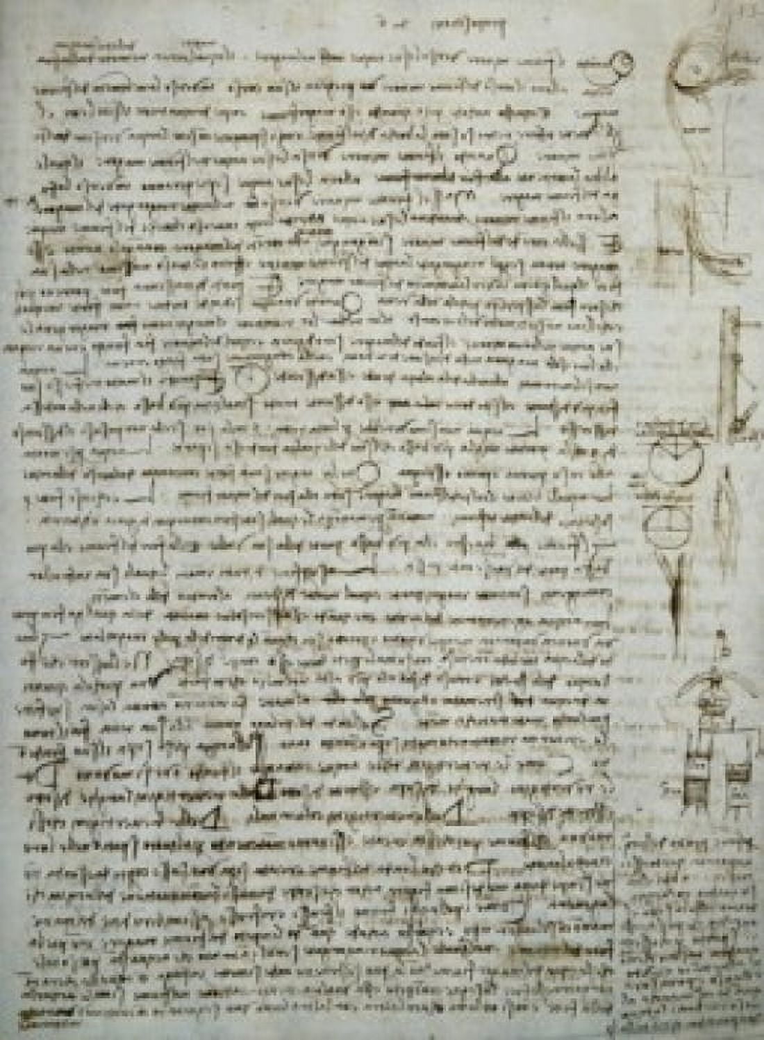 Codex Leicester River Theories Leonardo da Vinci (1452-1519Italian) Drawing Armand Hammer Foundation Los Angeles California USA Canvas Art - Leonardo da Vinci (18 x 24)