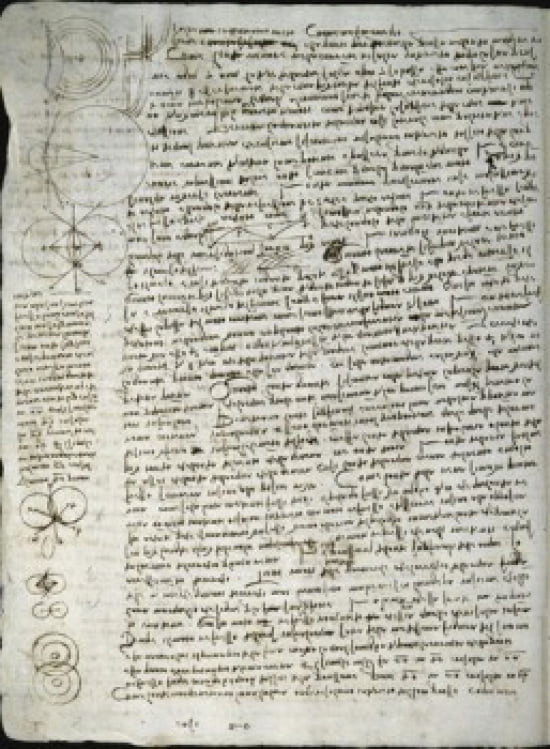 Codex Leicester Science of Waves Leonardo da Vinci (1452-1519Italian) Drawing Armand Hammer Foundation Los Angeles Canvas Art - Leonardo da Vinci (24 x 36)