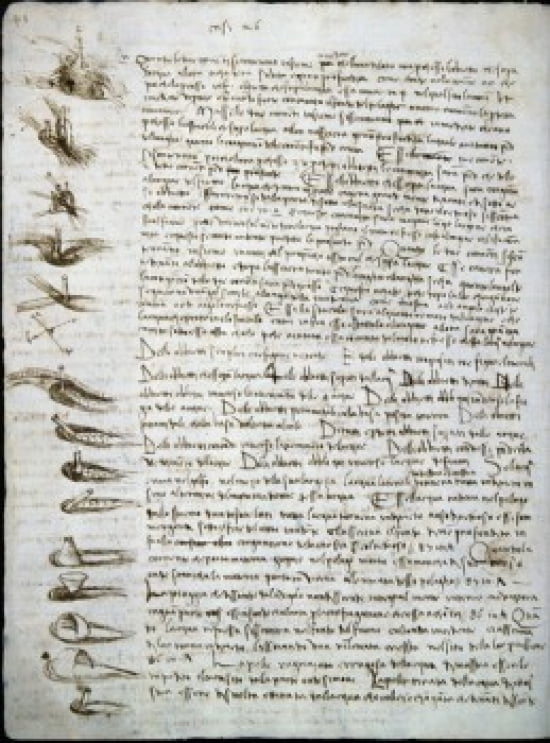 Codex Leicester Water Flow  Leonardo da Vinci (1452-1519Italian) Drawing Armand Hammer Foundation Los Angeles Canvas Art - Leonardo da Vinci (18 x 24)