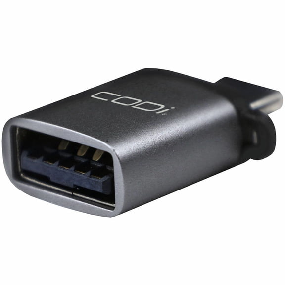 CODi USB-C to USB-A Adapter w/ 10Gbps Data Transfer Speed - 1 x USB Type A - Female - 1 x USB Type C - Male - Space Gray