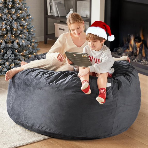 Bd Machine Codi Big Giant Bean Bag Chair with Filler Included, 5 FT - Comfy Large ...