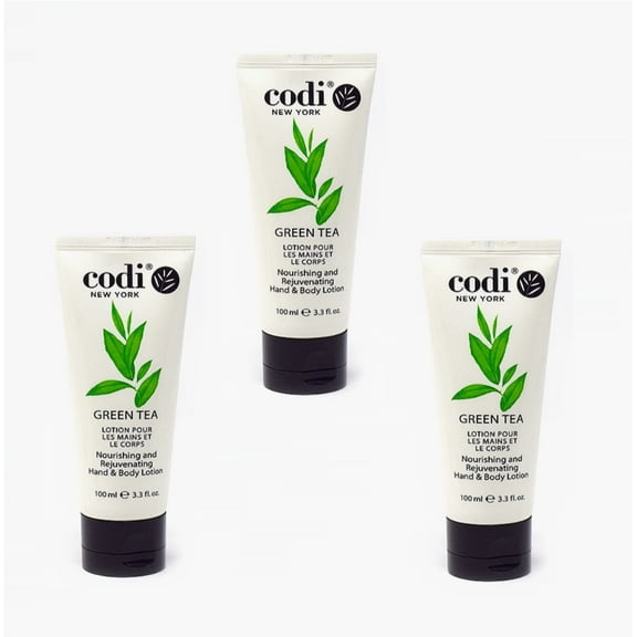 Codi Green Tea Lotion nourishing and rejuvenating HAND & BODY LOTION 3.3 oz - 3 TUBES