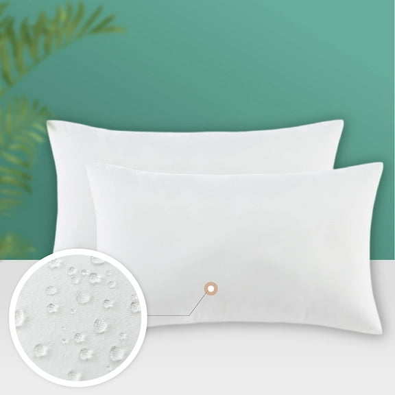 Codi Outdoor Lumbar Pillow Inserts 12x20 Set of 2, Water Resistant Throw Pillows Insert for Patio Furniture and Porch