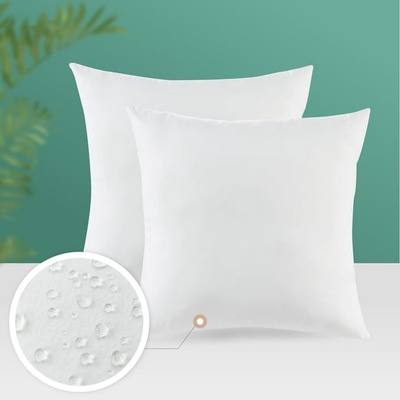 Codi Outdoor Pillow Inserts 16x16 Set of 2, Patio Throw Pillows Waterproof for Patio Furniture