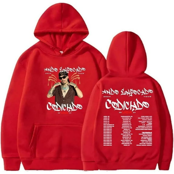 Codiciado Ando Enfocado Tour 2024 Merch Hoodie Pockets Drawstring Unisex Hooded Sweatshirt Fashion Clothing