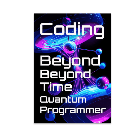 Coding Beyond Time Quantum Programmer - Tech Enthusiast - 13x19 Poster Print