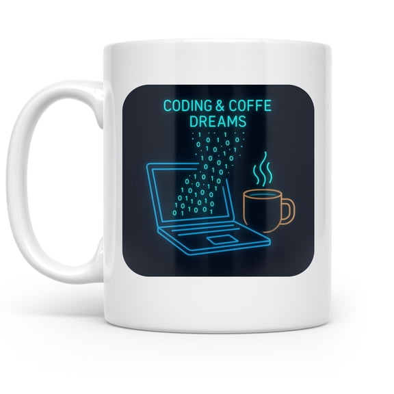 Coding 11 oz Coffee Mug - Gift for Programmers White Ceramic