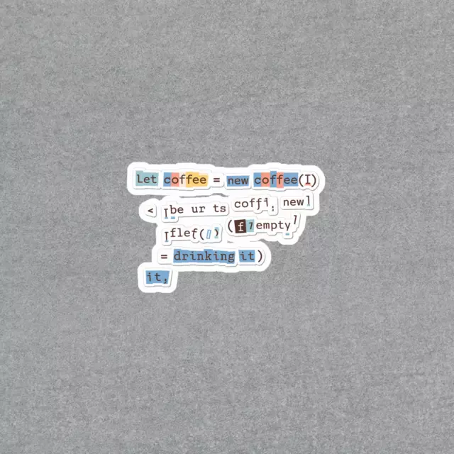 Coding Coffee Sticker - Java Refill Logic Programming Decalphone Decal ...