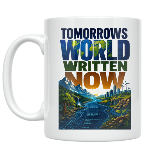 Coding Future Modern Epic Design - Tech Enthusiast - 11 oz Ceramic Coffee Mug