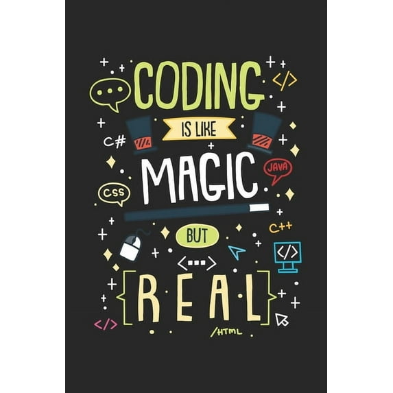 Coding Is Like Magic But Real: 120 Pages I 6x9 I Karo (Paperback)