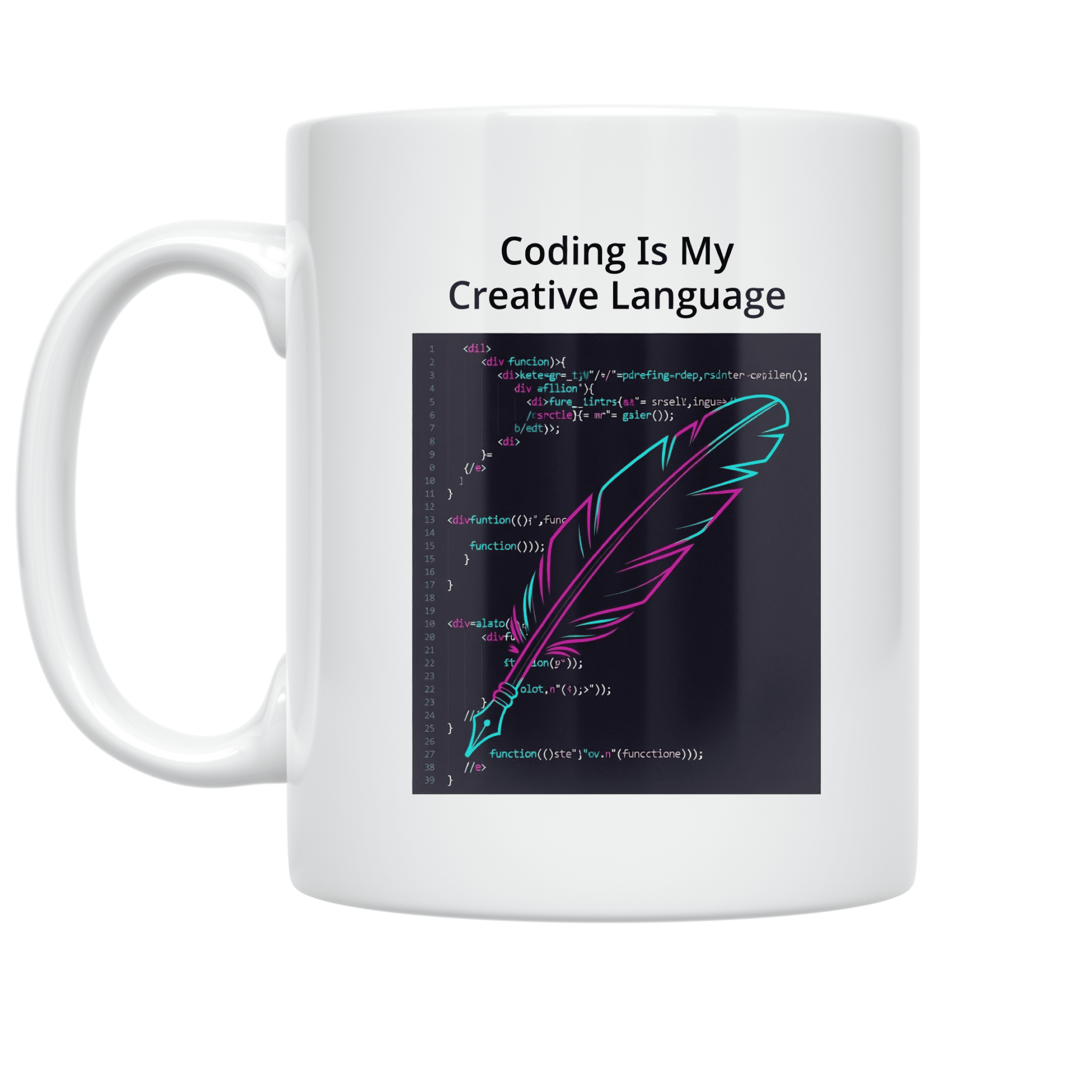 Coding Is My Creative Language - Software Developer - 11 oz Ceramic ...