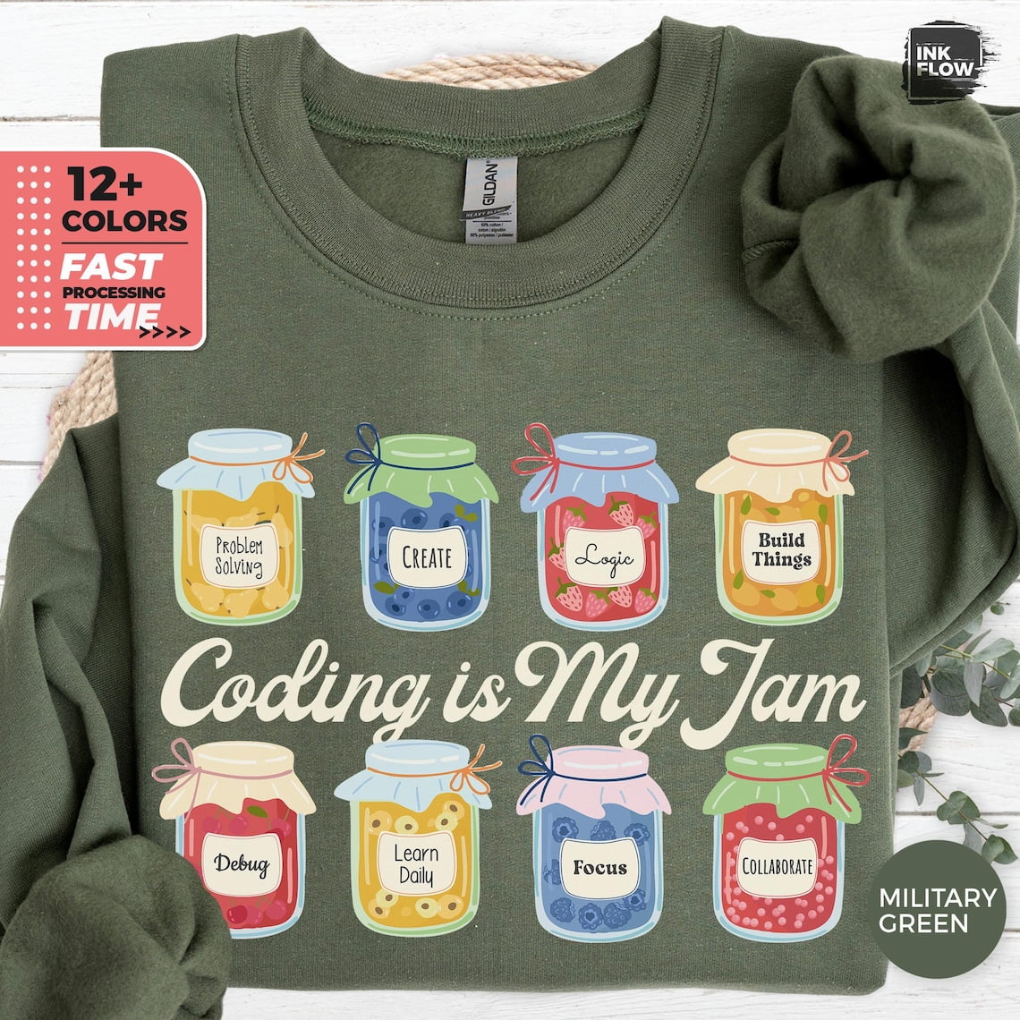 Coding Is My Jam Sweatshirt, Developer Sweater, Programmer Hoodie ...