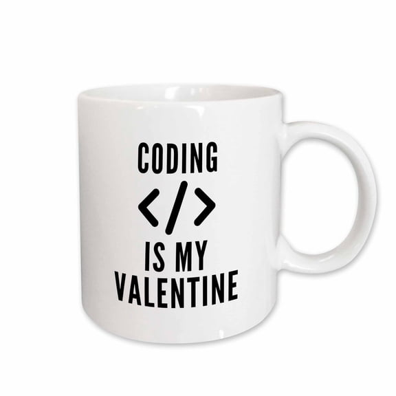 3drose, Coding Is My Valentine, 15oz Mug