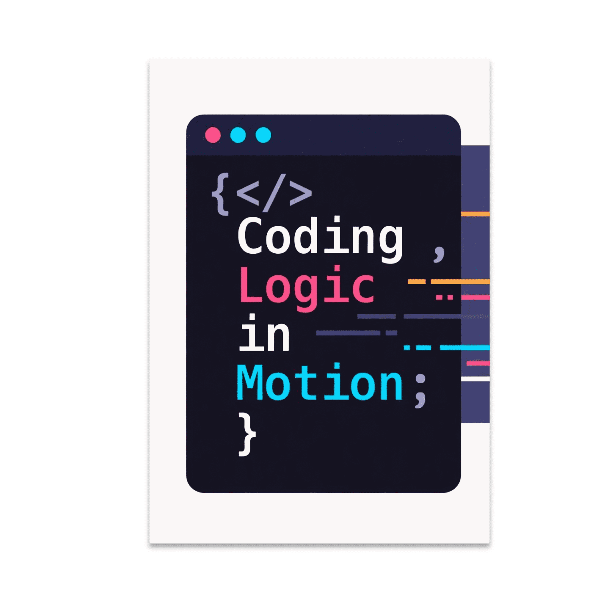 Coding Logic in Motion Wall Art - Software Developer - 13x19 Poster ...