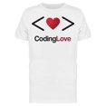 thumbnail image 1 of Coding Love W/Heart Tee Men's -Image by Shutterstock, 1 of 2