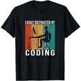Coding Retro Code Vintage Programmer Developer Funny Coder T-Shirt ...