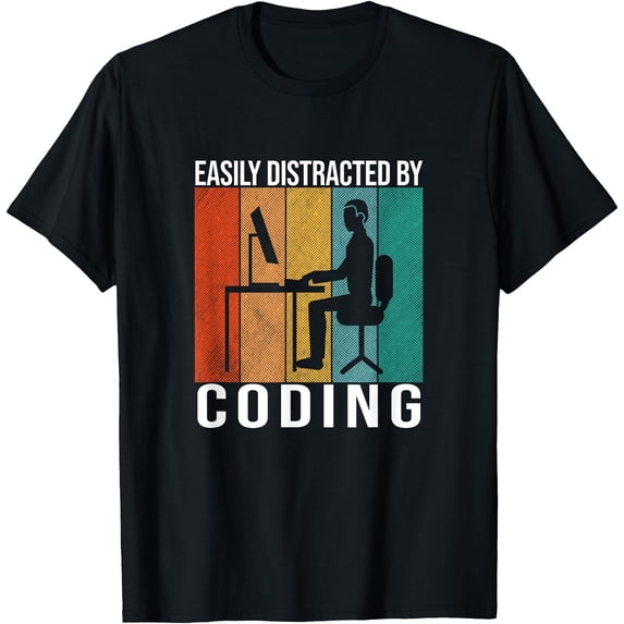 Cofding Coding Retro Code Vintage Programmer Developer Funny Coder T-Shirt ...