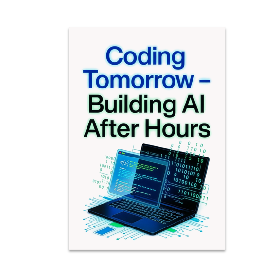 Coding Tomorrow Building AI After Hours - Tech Enthusiast - 13x19 Poster Print