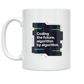 Coding the Future Algorithm by Algorithm - Tech Enthusiast - 11 oz Ceramic Coffee Mug