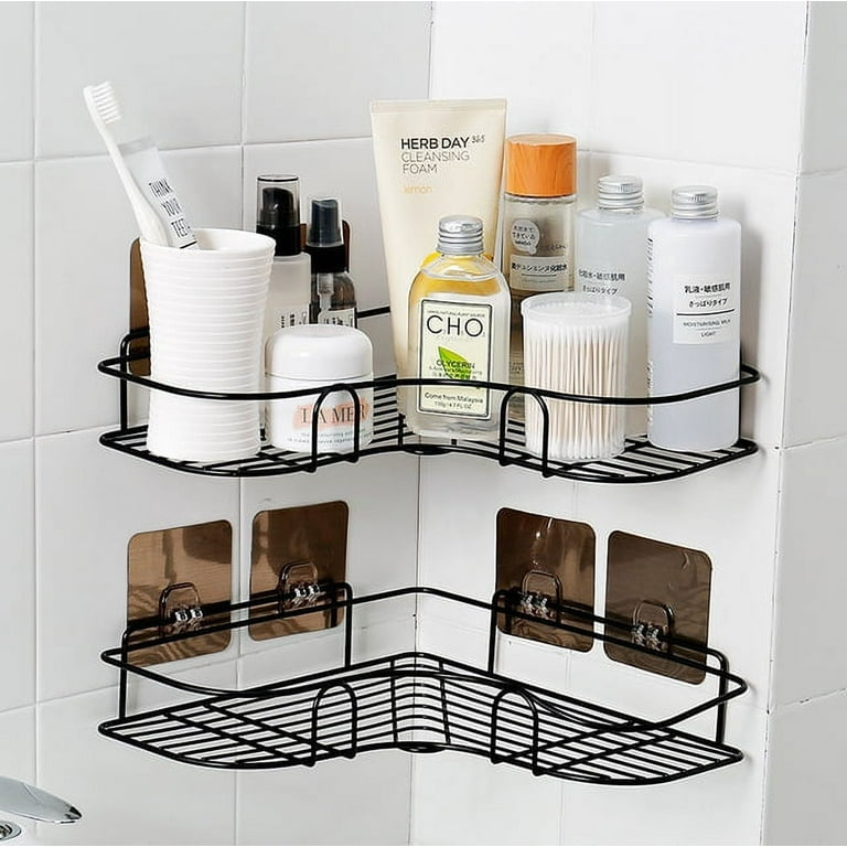 Codream Corner Shower Caddy, 304 Stainless Steel Wide Space Shower Shelf  with Adhesive, Hanging Storage Organizer Strong and Sturdy for Bathroom