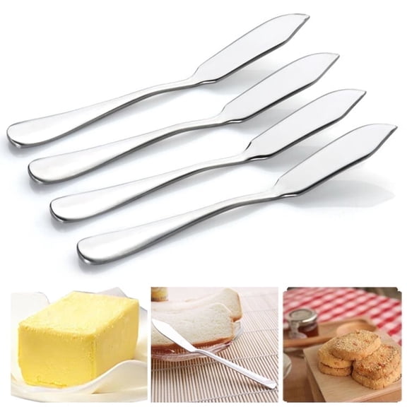 Triani Stainless Steel Butter Spreader With Ergonomic Handle (4 Count)