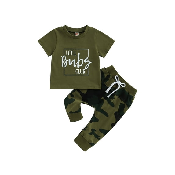 Coduop Baby Boys 2 Piece Outfit Set Short Sleeve T-Shirt and Logn Pants Infant Boy Clothes Set
