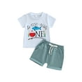 thumbnail image 1 of Coduop Baby Boys 2Pcs Outfit Set,Short Sleeve T-Shirt and Shorts Summer Infant Boy Clothes Set, 1 of 8