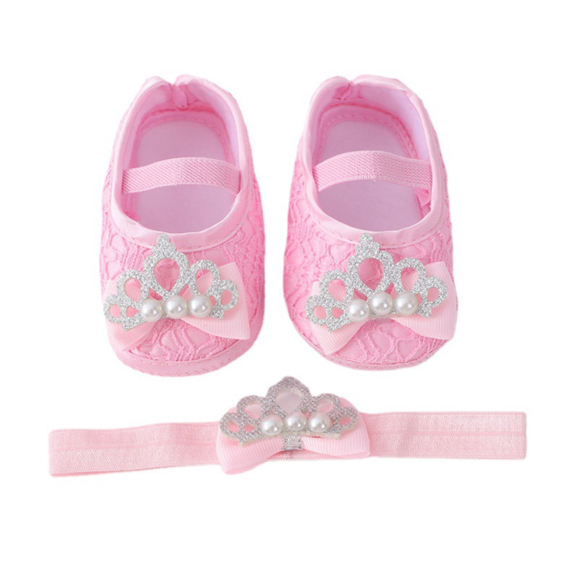 Coduop Baby Girl Princess Mary Jane Shoes Wedding Dress Flat Shoes with ...