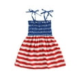 thumbnail image 1 of Coduop Baby Girl Summer Skirt Smocked Butterfly/ Heart Print Sleeveless Strap Backless A-line Dress, 1 of 8