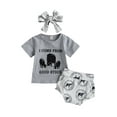 thumbnail image 1 of Coduop Baby Girls Summer Cowgirl Outfit Set Short Sleeve Top and Cattle Print Shorts 2Pcs Sets, 1 of 9